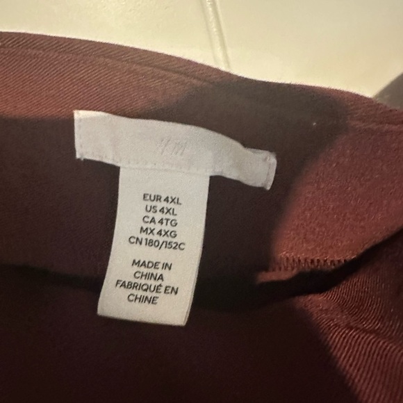 H&M Red Sheath Dress with Asymmetrical Neckline and Dolman Sleeves - Picture 8 of 9